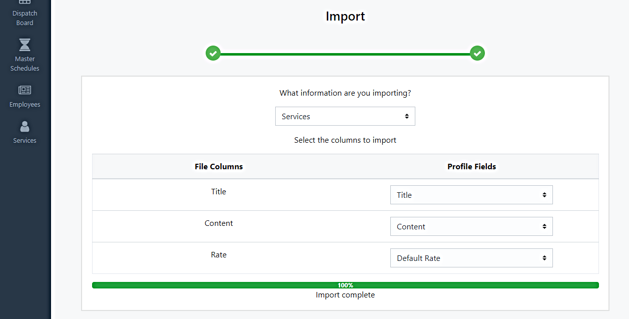 import services to crm