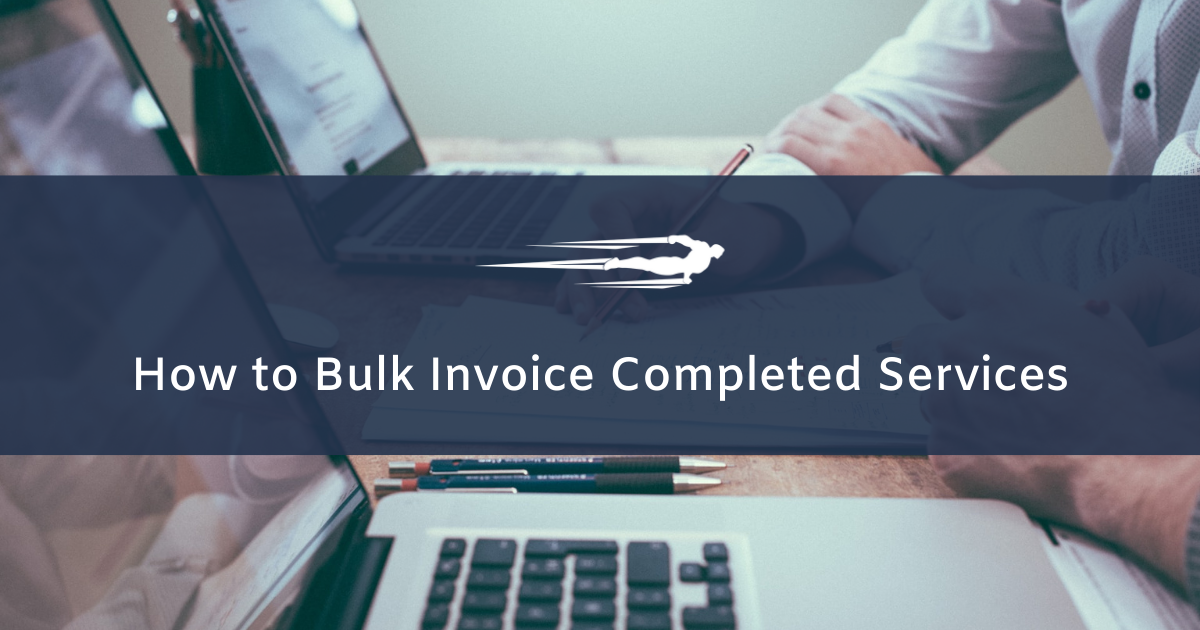 invoice completed services in local service hero