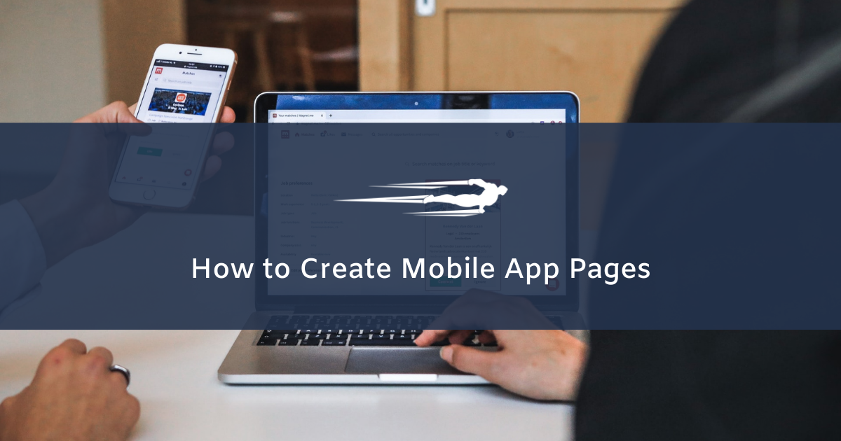 create mobile app pages in local service hero