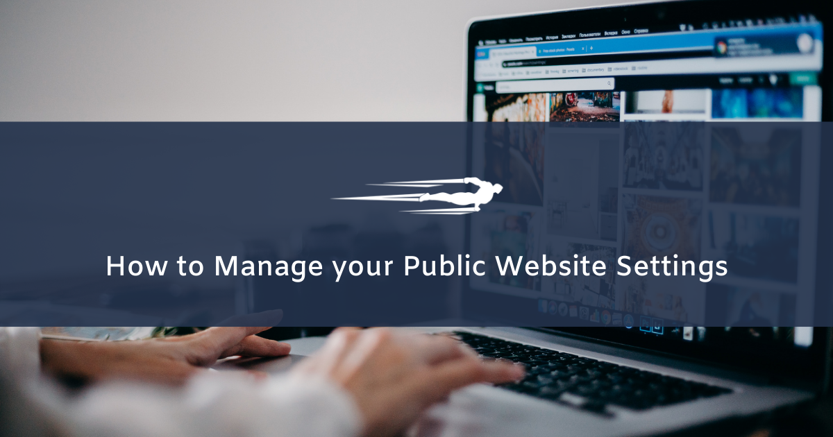 manage the public website settings in local service hero
